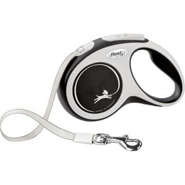 Flexi Pas New Comfort S 5 m črn 15 kg