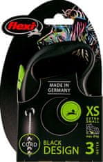 Flexi Black Design XS vrv 3 m zelena 8 kg