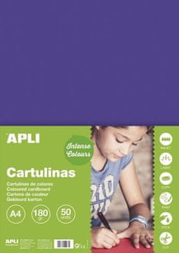 Apli Barvni papir A4 170 g - vijolična 50 kosov