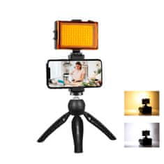 Puluz komplet za snemanje v živo stativ + LED svetilka + sponka za telefon PKT3131B