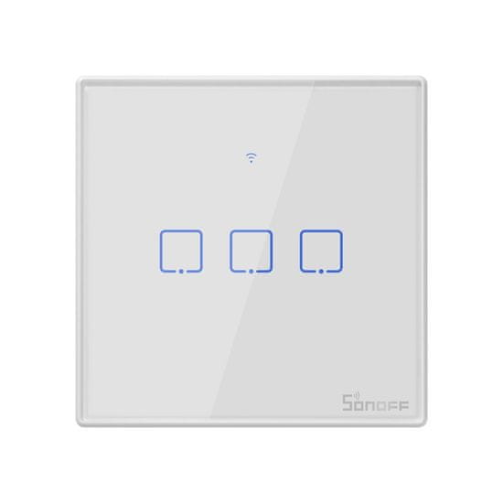 Sonoff svetlobno stikalo na dotik WiFi + RF 433 Sonoff T2 EU TX (3-kanalno)