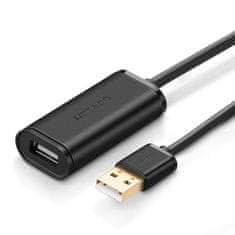 Ugreen US121 USB 2.0 podaljšek, aktivni, 20 m (črn)