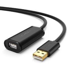 Ugreen US121 USB 2.0 podaljšek, aktivni, 20 m (črn)