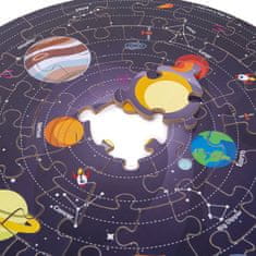 Bigjigs Toys Okrogla talna sestavljanka Sončni sistem 50 kosov