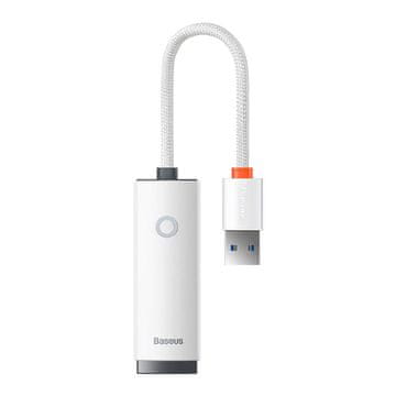 BASEUS Lite Series omrežni adapter USB-C na RJ45 (bel)