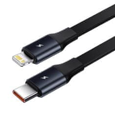 BASEUS Avtomobilski polnilec Baseus Enjoyment s kablom USB-C + Lightning 3A, 30W (črn)