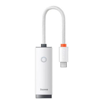 BASEUS Lite Series USB-C na RJ45 omrežni adapter, 100Mbps (bela)