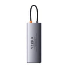 BASEUS Vozlišče 9w1 Metal Gleam Series, USB-C do 2x USB 3.0 + 2x HDMI + USB 2.0 + USB-C PD + Ethernet RJ45 + microSD/SD
