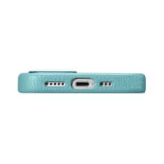 iCARER Usnjen etui za iPhone 14 Pro Max z magnetom MagSafe Litchi Premium Leather Case zelen