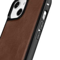iCARER leather oil wax torbica iz pravega usnja za iphone 14 pro (združljiva z magsafe) rjava (wmi14220718-bn)
