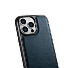 iCARER Etui iz naravnega usnja za iPhone 14 Pro Max Leather Oil Wax temno modra