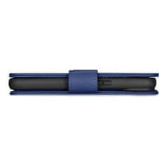 iCARER 2v1 usnjen etui z zapiralko iPhone 14 Pro Anti-RFID Wallet Case modri