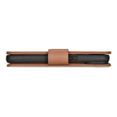 iCARER 2v1 usnjen etui z zaponko iPhone 14 Pro Max Anti-RFID Wallet Case rjava
