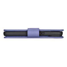 iCARER 2v1 usnjen etui z zaponko iPhone 14 Pro Anti-RFID Wallet Case svetlo vijoličen