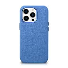 iCARER Usnjen etui za iPhone 14 Pro Max z magnetom MagSafe Litchi Premium Leather Case modri