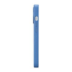 iCARER Usnjen etui za iPhone 14 Pro Max z magnetom MagSafe Litchi Premium Leather Case modri