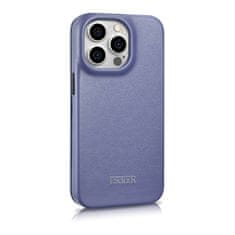 iCARER Usnjen etui za iPhone 14 Pro Max z magnetnim zapiranjem MagSafe CE Premium Leather svetlo vijoličen