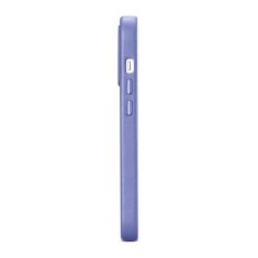 iCARER Etui iz naravnega usnja za iPhone 14 Pro Max MagSafe Case Leather svetlo vijoličen