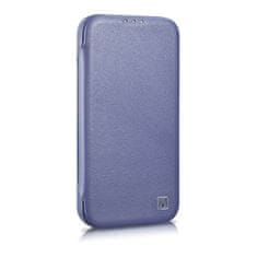 iCARER Usnjen etui za iPhone 14 Pro Max z magnetnim zapiranjem MagSafe CE Premium Leather svetlo vijoličen
