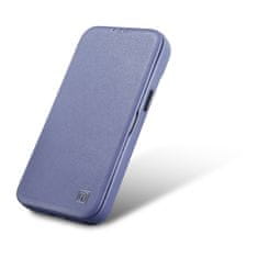 iCARER Usnjen etui za iPhone 14 Pro Max z magnetnim zapiranjem MagSafe CE Premium Leather svetlo vijoličen
