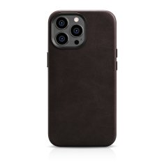 iCARER oil wax premium leather case iphone 14 pro max magnetic leather case with magsafe brown (wmi14220704-bn)