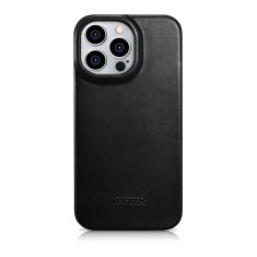 iCARER ce oil wax premium leather folio case usnjena torbica iphone 14 pro max magnetic flip magsafe black (aki14220708-bk)
