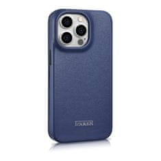 iCARER Usnjen etui za iPhone 14 Pro Max z magnetnim zapiranjem MagSafe CE Premium Leather modra