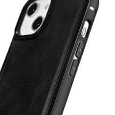 iCARER leather oil wax torbica iz pravega usnja za iphone 14 pro (združljiva z magsafe) črna (wmi14220718-bk)