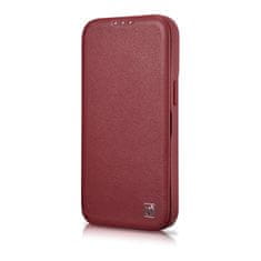 iCARER Usnjen etui za iPhone 14 Pro Max z magnetnim zapiranjem MagSafe CE Premium Leather bordo