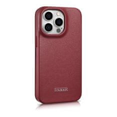 iCARER Usnjen etui za iPhone 14 Pro Max z magnetnim zapiranjem MagSafe CE Premium Leather bordo