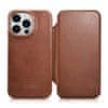 ce oil wax premium leather folio case usnjena torbica iphone 14 pro max magnetic flip magsafe brown (aki14220708-bn)