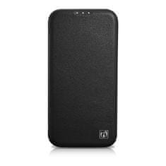 iCARER ce premium leather folio case usnjena torbica iphone 14 pro max magnetic flip magsafe black (wmi14220716-bk)