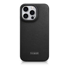 iCARER ce premium leather folio case usnjena torbica iphone 14 pro max magnetic flip magsafe black (wmi14220716-bk)