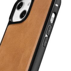 iCARER Etui iz naravnega usnja za iPhone 14 Plus Leather Oil Wax svetlo rjava