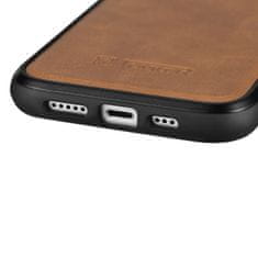iCARER Etui iz naravnega usnja za iPhone 14 Plus Leather Oil Wax svetlo rjava