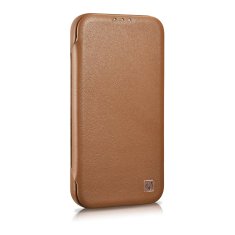iCARER Usnjen etui za iPhone 14 Pro z magnetnim zapiranjem MagSafe CE Premium Leather svetlo rjava