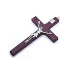 Lesen stenski križ 12 cm bordo