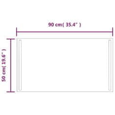 Vidaxl LED kopalniško ogledalo 90x50 cm