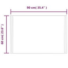 Vidaxl LED kopalniško ogledalo 90x60 cm
