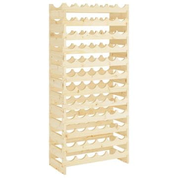 Vidaxl Stojalo za vino 65x29x134 cm trdna borovina