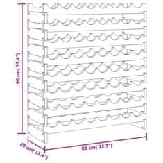 Vidaxl Stojalo za vino 83x29x90 cm trdna borovina