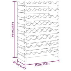 Vidaxl Stojalo za vino 65x29x90 cm trdna borovina