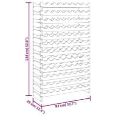 Vidaxl Stojalo za vino 83x29x134 cm trdna borovina