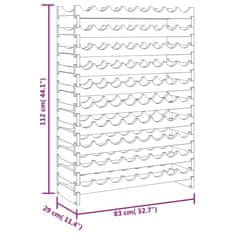 Vidaxl Stojalo za vino 83x29x112 cm trdna borovina