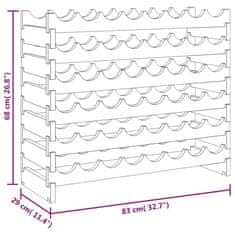 Vidaxl Stojalo za vino 83x29x68 cm trdna borovina