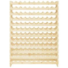 Vidaxl Stojalo za vino 101x29x134 cm trdna borovina