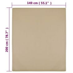 Vidaxl vidaXL Rjuhe z elastiko, 2 kosa, taupe, 140x200 cm, bombažni džersi