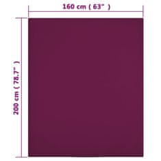 Greatstore Napenjalna rjuha 2 kosa bordo 160x200 cm bombaž