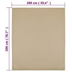 Vidaxl Napenjalna rjuha taupe 100x200 cm bombaž