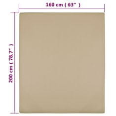 Vidaxl Napenjalna rjuha taupe 160x200 cm bombaž